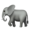 Elephant emoji on Apple
